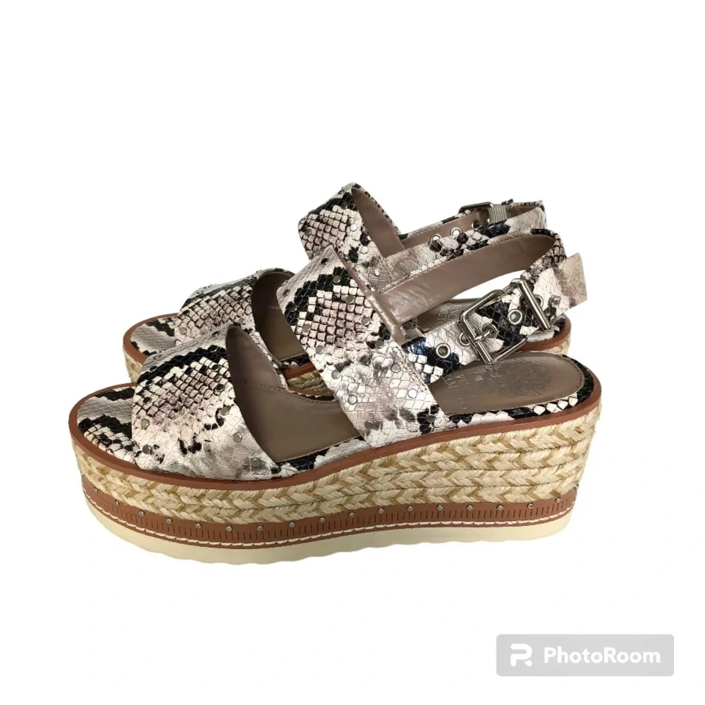 Vince Camuto Marsa Sandals Snakeskin Leather Platform